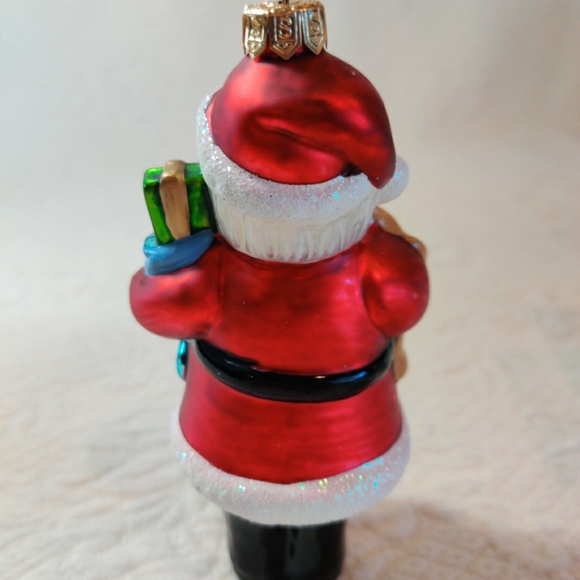Hallmark Keepsake Santa Clause Jolly Old Elf Glass Ornament 2010 - Picture 5 of 7
